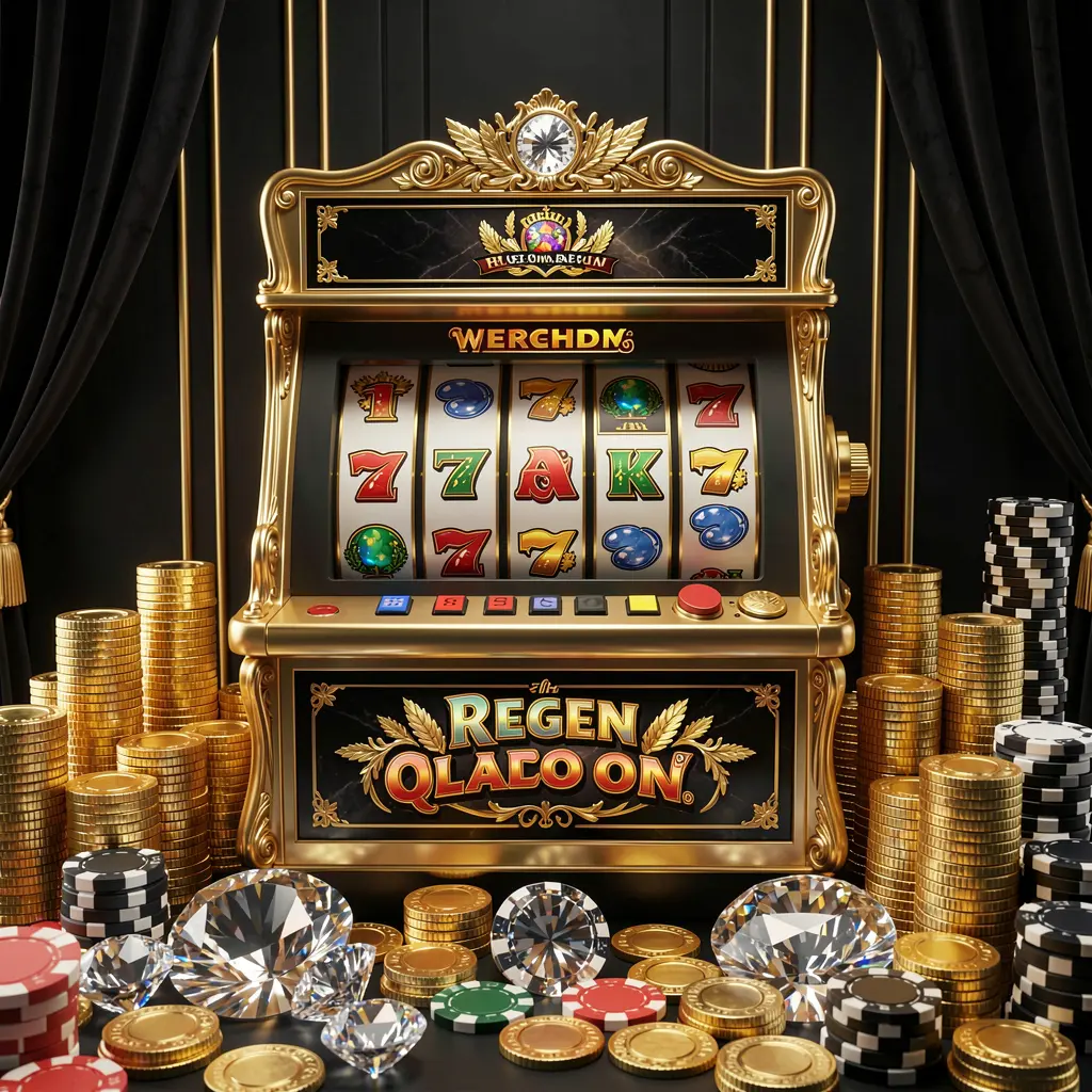Close up of a luxury golden slot machine with classic symbols and sparkling coins highlighting the premium slot experience at TK788 Bangladesh
